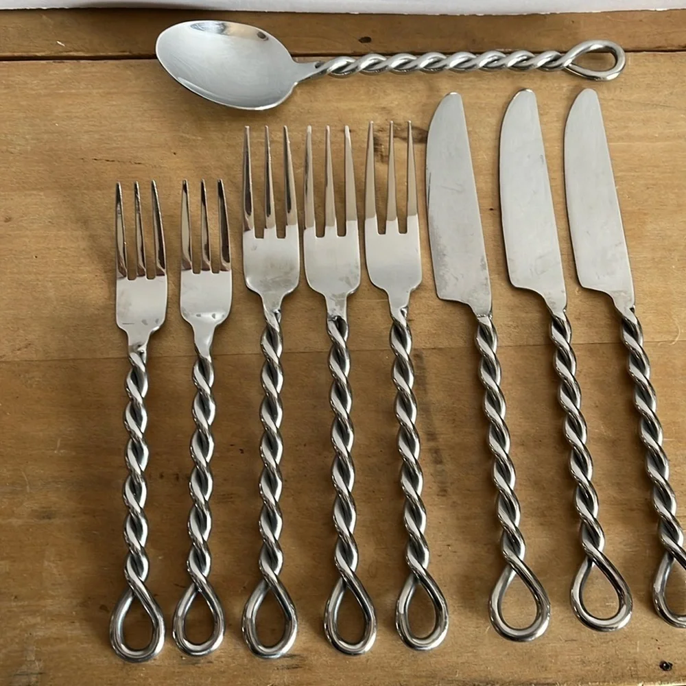 Gourmet Settings (GS) Silver Braid 18/10 Stainless Steel Flatware